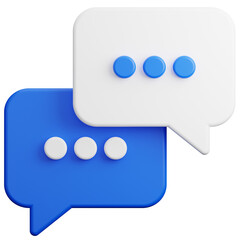 Bubble Chat 3D Illustration