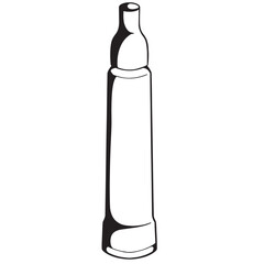 Hand-drawn vape clipart. Doodle illustration of an electronic cigarette. Stippling vapor