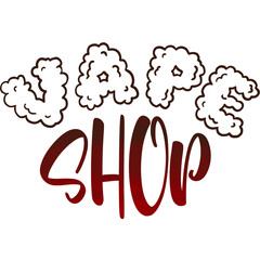 Hand-drawn vape clipart. Doodle illustration of an electronic cigarette. Stippling vapor