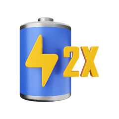 battery power saving energy 3d icon illustration