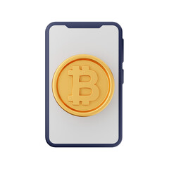 bitcoin cryptocurrency 3d icon illustration
