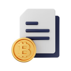 bitcoin cryptocurrency 3d icon illustration