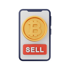 bitcoin cryptocurrency 3d icon illustration