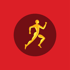 Fototapeta na wymiar Sport Icon, pictogram of athletic, running, marathon