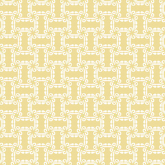 Seamless geometric yellow and white background for your designs. Modern vector ornament. Geometric abstract pattern