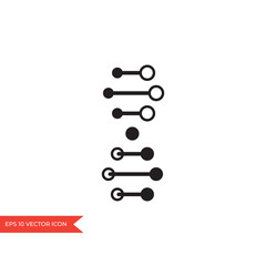 DNA icon. Bio code molecule structure symbol. Science art