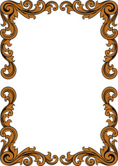 classic and luxury style wedding invitation vector design, color editable