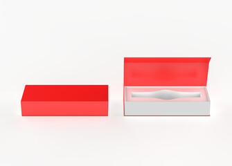  custom hard box isolated on white background. 3d illustration