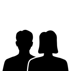 Human icon or people icon. Male and female. Man and woman sign and symbol for template design.