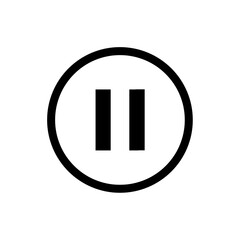 Pause Button icon. Video pause button illustrated icon transparent PNG. 