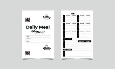 meal planner template and kdp interior