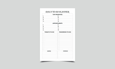 daily to do planner and kdp interior template