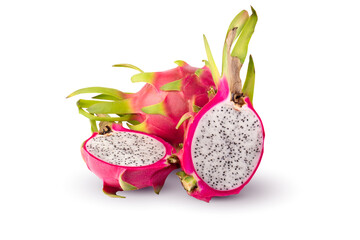 Dragonfruit or Pitaya isolated on alpha background