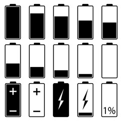 Battery icon set