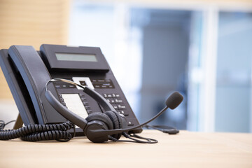 Obraz na płótnie Canvas Communication support, call center and customer service help desk.for (call center) concept