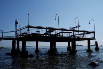 Naklejka premium beautiful view from the beach