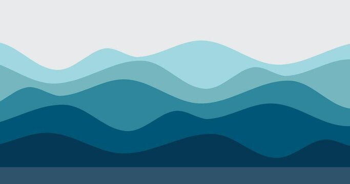 turbulent blue waves ocean wave background animation