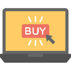 Buy Online Flat Icon 