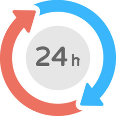 Turnaround Time Flat Icon 