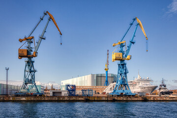 Fototapeta premium Industrieanlagen Hafen Wismar