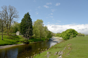 River Wharfe in Wharfedale near Grassington in Yorkshire Dales