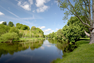 River Wharfe in Wharfedale near Grassington in Yorkshire Dales