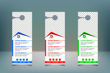 Corporate door hanger Vector design, Door hanger tags, business Door Hanger, modern Door hanger, do not disturb