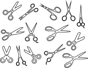 badges sewing nail scissors logo