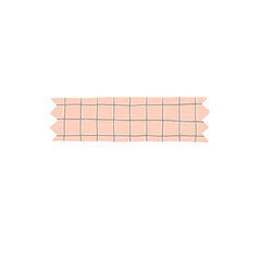 Pink patterned paper decoration tape. Flat vector illustration.