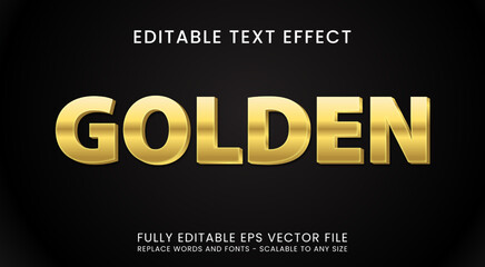 3D Golden Text Effect. Gold Effect Editable Text