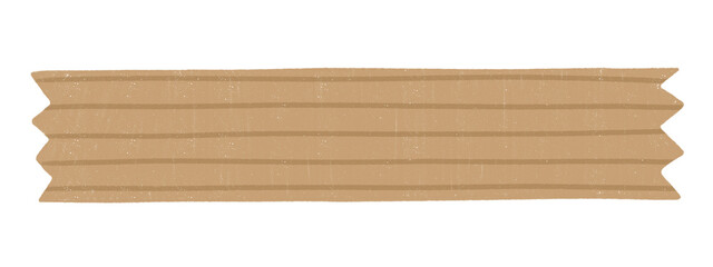 Stripe patterned paper decoration tape. Flat vector illustration.