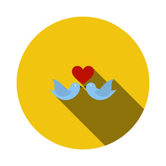 Dove With Heart Icon