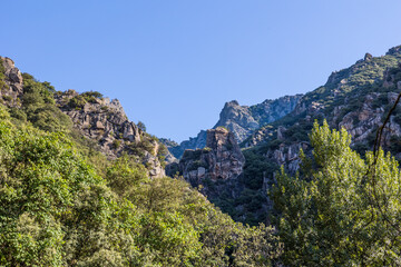 Paysage à l'entrée des Gorges de l'Héric dans le Parc naturel du Haut-Languedoc