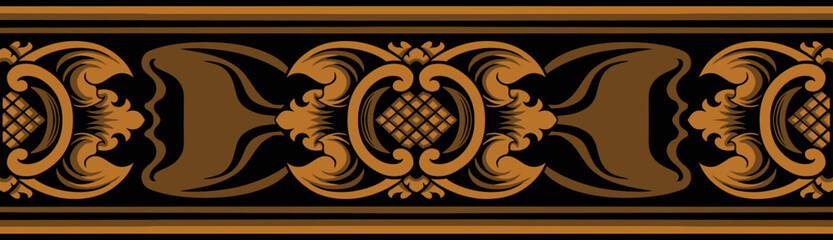 classic style engraving vector ornament design for elements, color editable