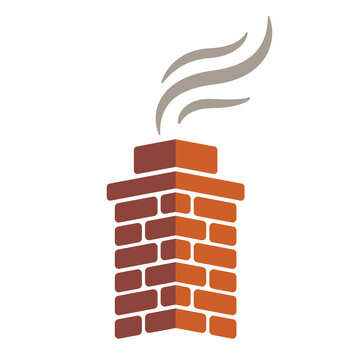 chimney smoke icon vector illustration Flat design