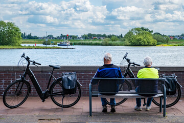 River IJssel near Kampen - obrazy, fototapety, plakaty