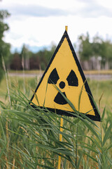 warning sign of radiation danger zone 