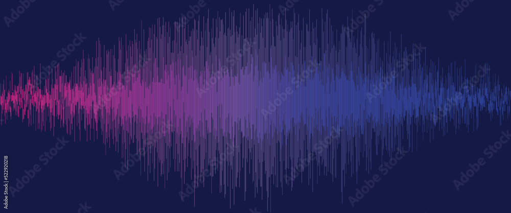 Poster color sound wave symbol illustration. abstract background with lines.