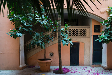 patio en el centro historico, Can Tacón, Mallorca, balearic islands, spain, europe