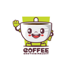 coffee cartoon mascot. drink vector illustration