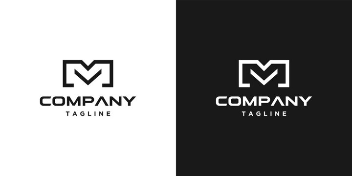 Modern and strong letter M initials logo design