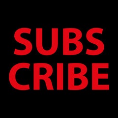 subcribe writing on a black background