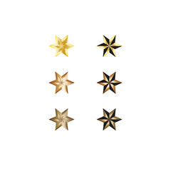gold star vector illustration for icon, symbol or logo. decoration of posters, banners and decoration of celebration cards. six star icon