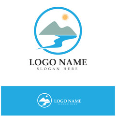 Fototapeta premium River Logo vector icon illustration design template