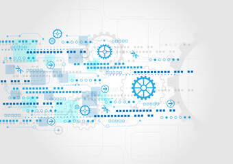 Abstract technology cog pattern background