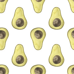 Avocado seamless pattern.
