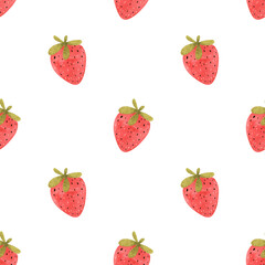 Strawberry seamless pattern.