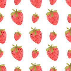 Strawberry seamless pattern.