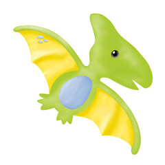 Watercolor pteranodon Dinosaur Clipart © Noey smiley