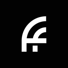modern letter FF monogram logo design